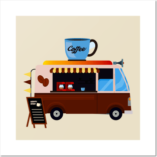 coffee shop offering van delivery Posters and Art